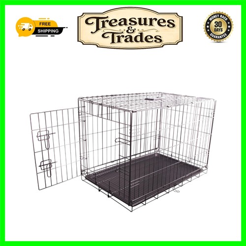 Single door foldable dog crate - single,