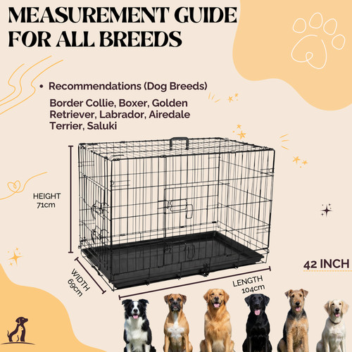 Heavy duty folding dog crate - heavy,