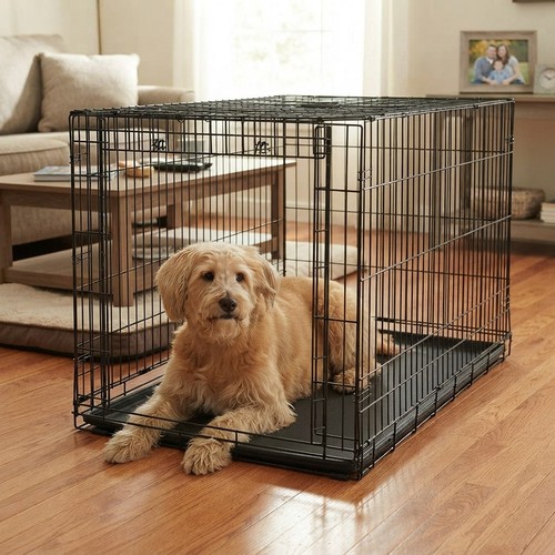 Extra large folding dog crate - extra-large,