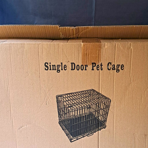Folding steel dog crate - folding,