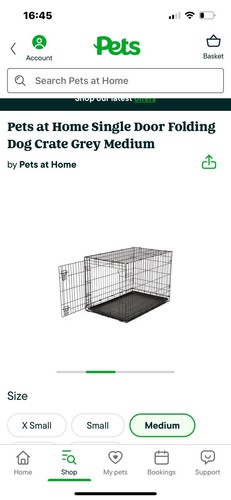 Pets home dog crate - home",